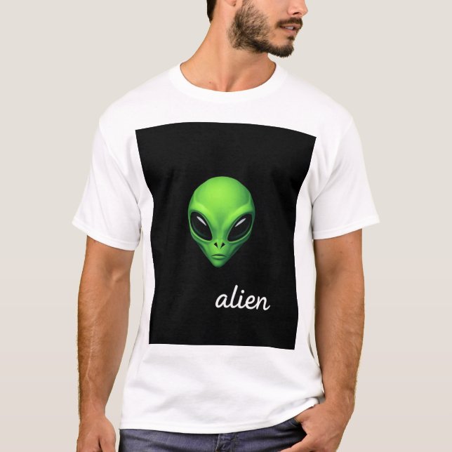 T-Shirt de tête Alien vert Neon - Vibes spatiales  (Devant)