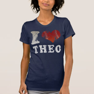 T-shirt de Theo de base-ball du coeur I