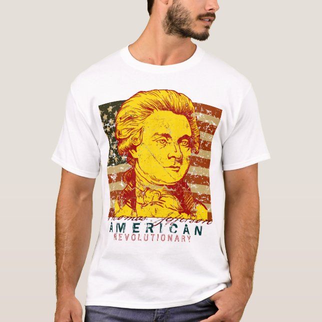 T-shirt de Thomas Jefferson - customisé (Devant)