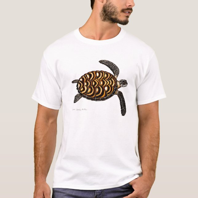 T-shirt de tortue de mer de Hawksbill (Devant)