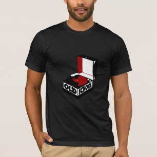 T-shirt de tourne-disque de vieille école
