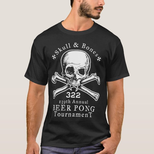 T-shirt de tournoi de puanteur de crâne et de (Devant)