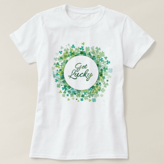 T-shirt de trèfle du St Patricks des femmes (Design devant)