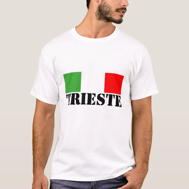 T-shirt de Trieste il petto de drapeau (Devant)