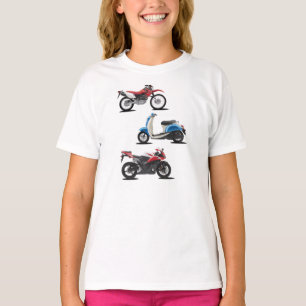 T-shirt de trois filles de motos