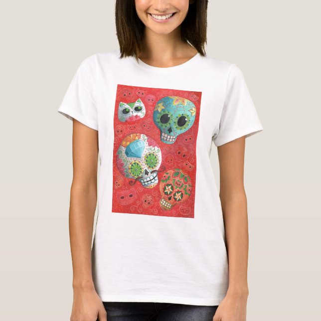 T-shirt De trois jours des crânes morts (Devant)