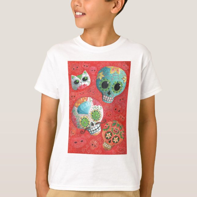 T-shirt De trois jours des crânes morts (Devant)