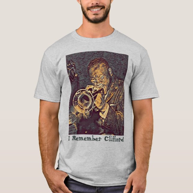 T-shirt de trompette de jazz Brown Clifford (Devant)