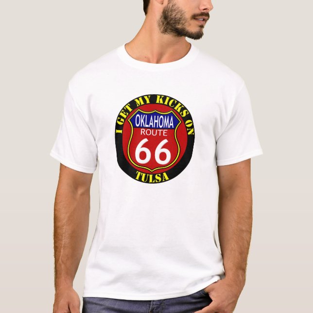 T-SHIRT DE TULSA L'OKLAHOMA DE L'ITINÉRAIRE 66 (Devant)