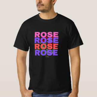 T-Shirt de typographie de fleur de rose