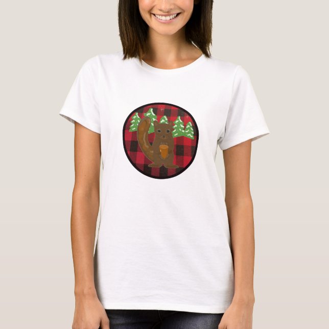 T-shirt de vacances pour l'écureuil des bois Buffa (Devant)
