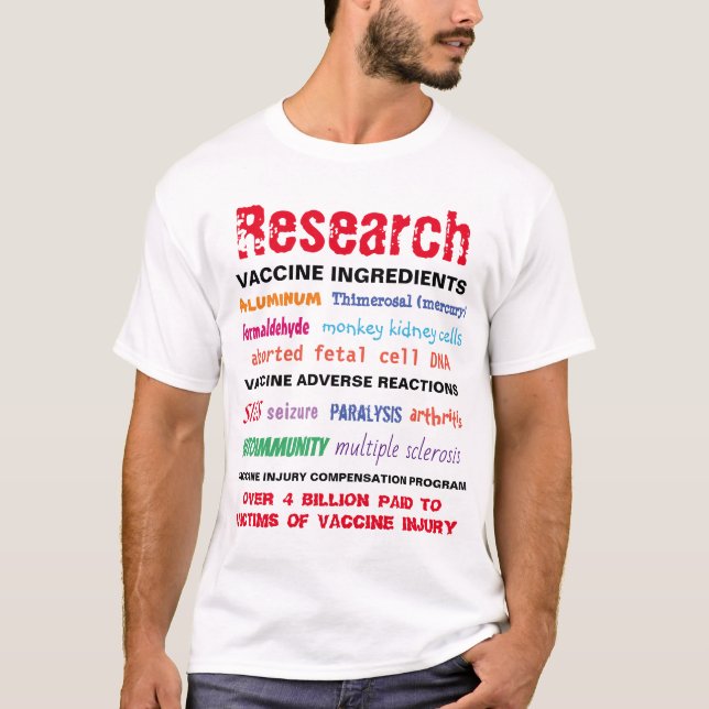 T-shirt de vaccins de recherches (Devant)
