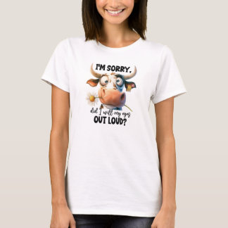 T-shirt de vache drôle