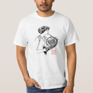 T-shirt de valeur de femme de cor de harmonie de