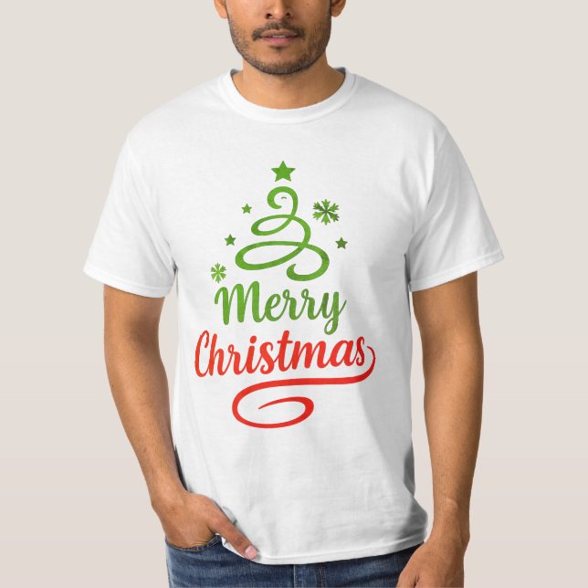 T-shirt de valeur de Noël pour hommes Freefit 🎄 | (Devant)