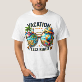 T-shirt de valeur pour hommes « Vacation Feels Rig