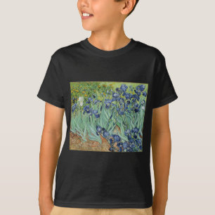 T-shirt De Van Gogh toujours la vie : Vase avec des iris