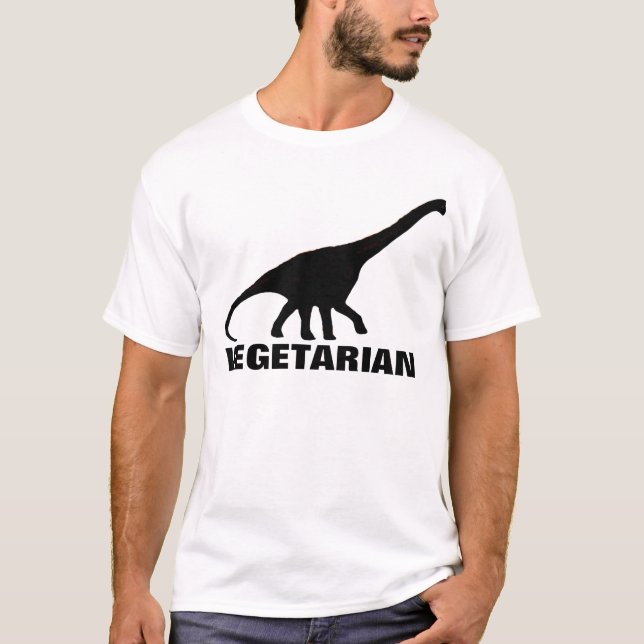 T-shirt de VÉGÉTARIEN de dinosaure (Devant)