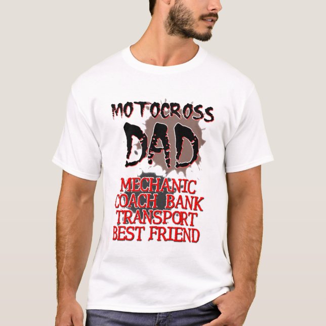 T-shirt de vélo de saleté de papa de motocross (Devant)