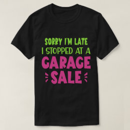 T-shirt de vente de garage amusant, Neon