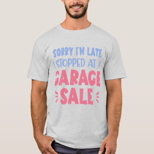 T-shirt de vente de garage drôle, T-Shi lavande et