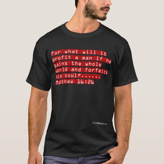 T-shirt de vers de bible - 16h26 de Matthew (Devant)