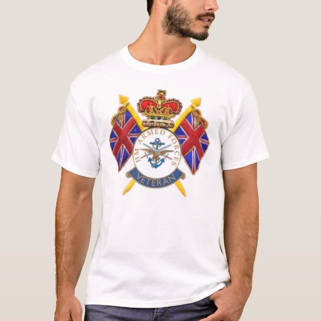T-shirt de vétéran de forces armées (Devant)