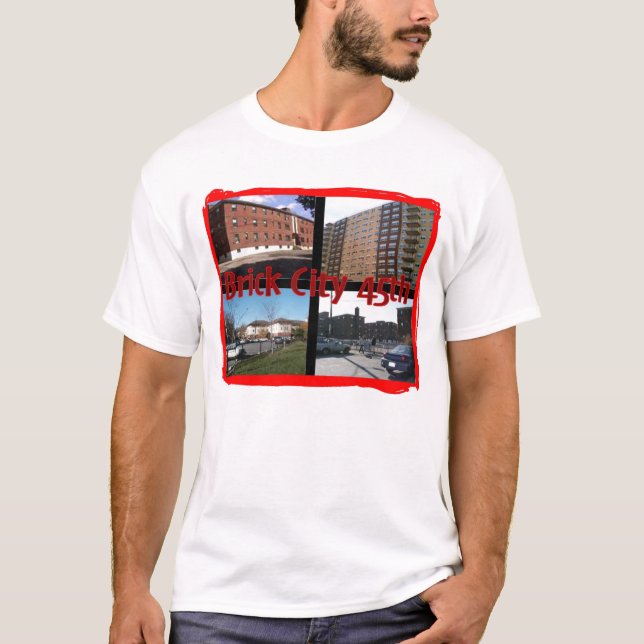 T-shirt de ville quarante-cinquième de brique (Devant)