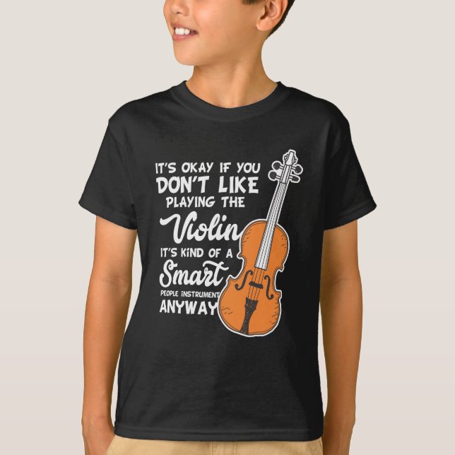 T-shirt de violon - jeu futé drôle de violon de (Devant)