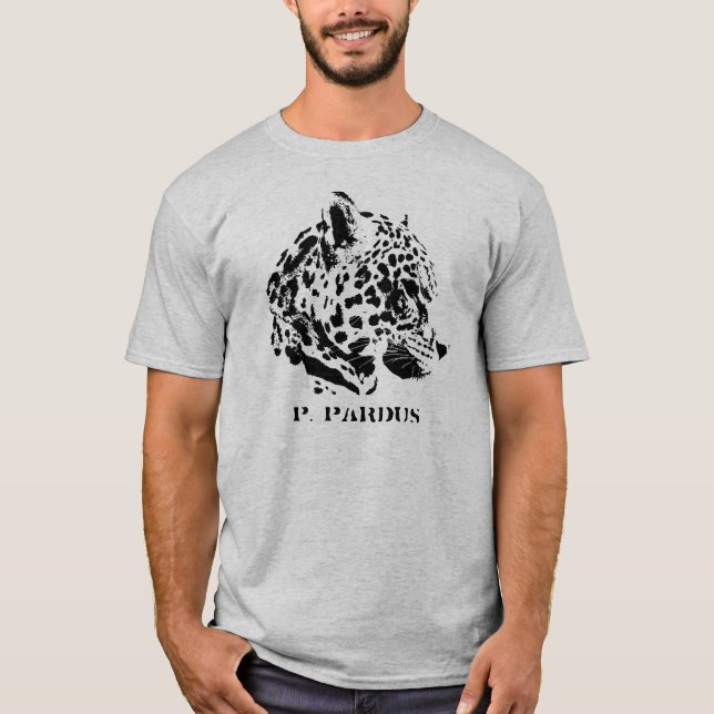 T-shirt de visage de léopard (pardus de Panthera) (Devant)