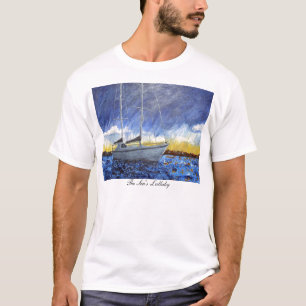T-shirt de voilier de coucher du soleil