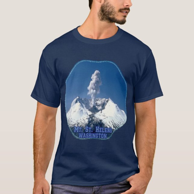 T-shirt de volcan de St Hélène de Mt (Devant)