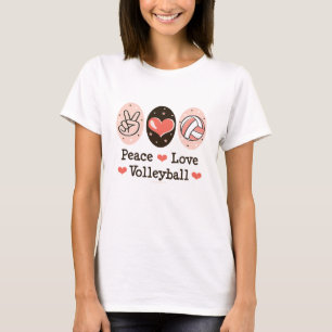 T-shirt de volleyball d'amour de paix