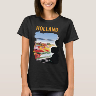T-Shirt de voyage rétro de train en Hollande
