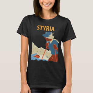 T-shirt de voyage rétro Styrie Autriche Montagne S