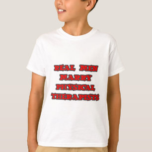 T-shirt De vrais hommes épousent des physiothérapeutes