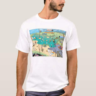 T-shirt de vue d'oeil d'oiseau de marais