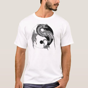 T-shirt de Yin Yang de dragon
