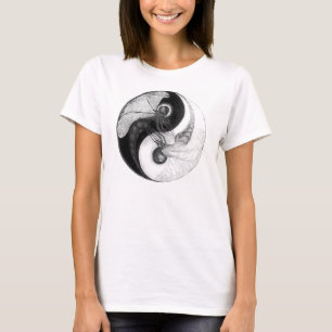 T-shirt de Yin Yang de libellule