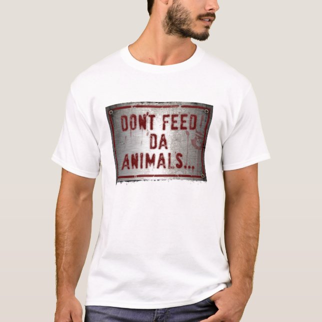 T-shirt de Zoe de gorille - n'alimentez pas les (Devant)