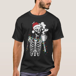 T-shirt Dead Inside Mais Jolly AF Skeleton Noël Drôle