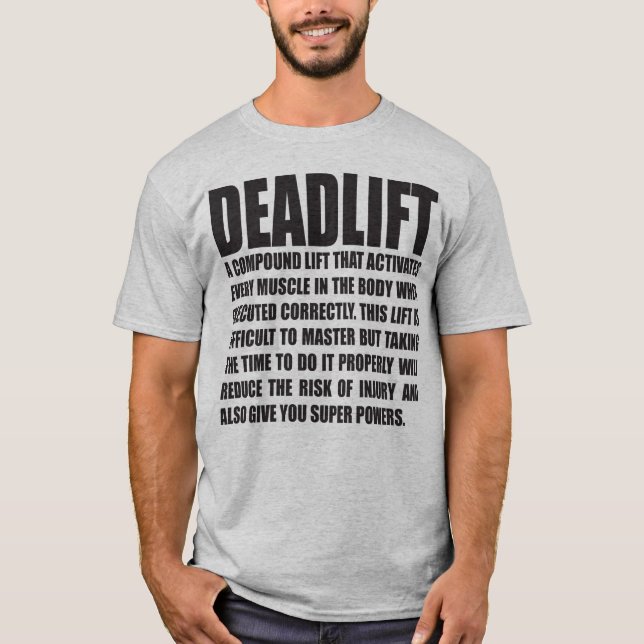 T-shirt Deadlift - Drôle entraînement Motivationnel (Devant)