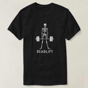 T-shirt Deadlift Funny Halloween Squelette Poids Lifing