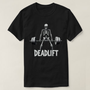 T-shirt Deadlift Funny Halloween Squelette Poids Lifing