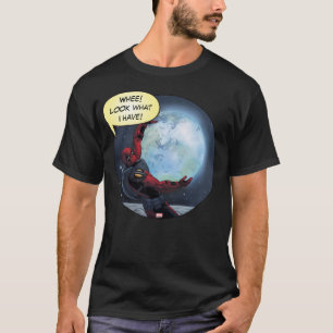 T-shirt Deadpool Tenant La Terre
