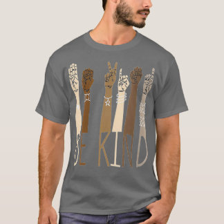 T-shirt Deaf Be Kind Sign Language Hand Talking Teachers I