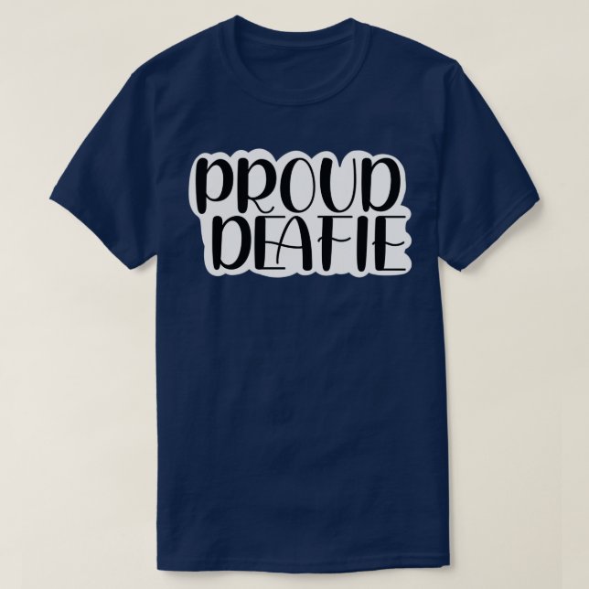 T-shirt deafie noir (Design devant)