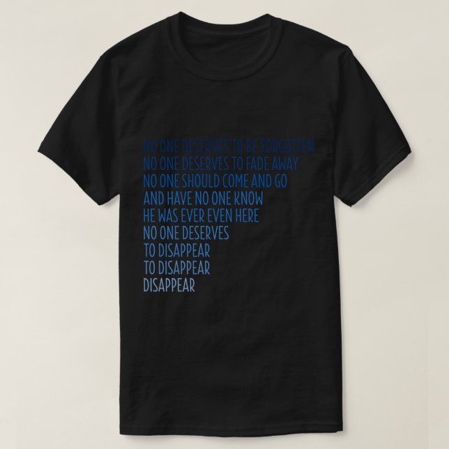 T-shirt Dear Evan Hansen Disappear   (Design devant)