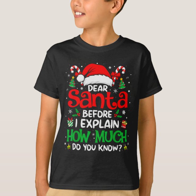 T-shirt Dear Santa I Can Explain Funny Christmas Men Women (Devant)