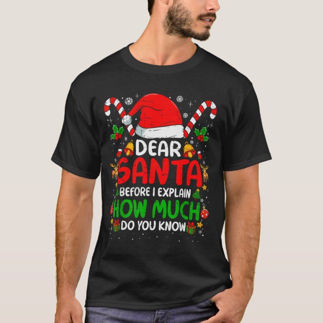 T-shirt Dear Santa I Can Explain Funny Christmas Shirts Ki (Devant)